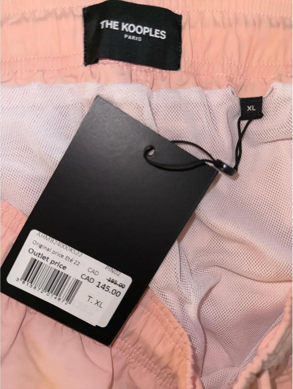 The Kooples Men’s Swim Trunks Pink 5” Inseam Mesh Lined XL NWT Drawstring Summer - Picture 4 of 5